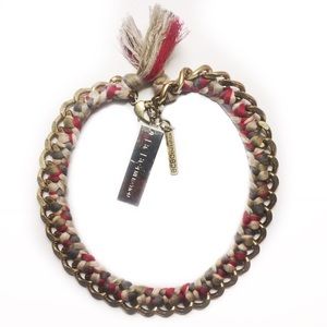 BCBGeneration NECKLACE COLLAR CHAIN GOLD PINK GRAY